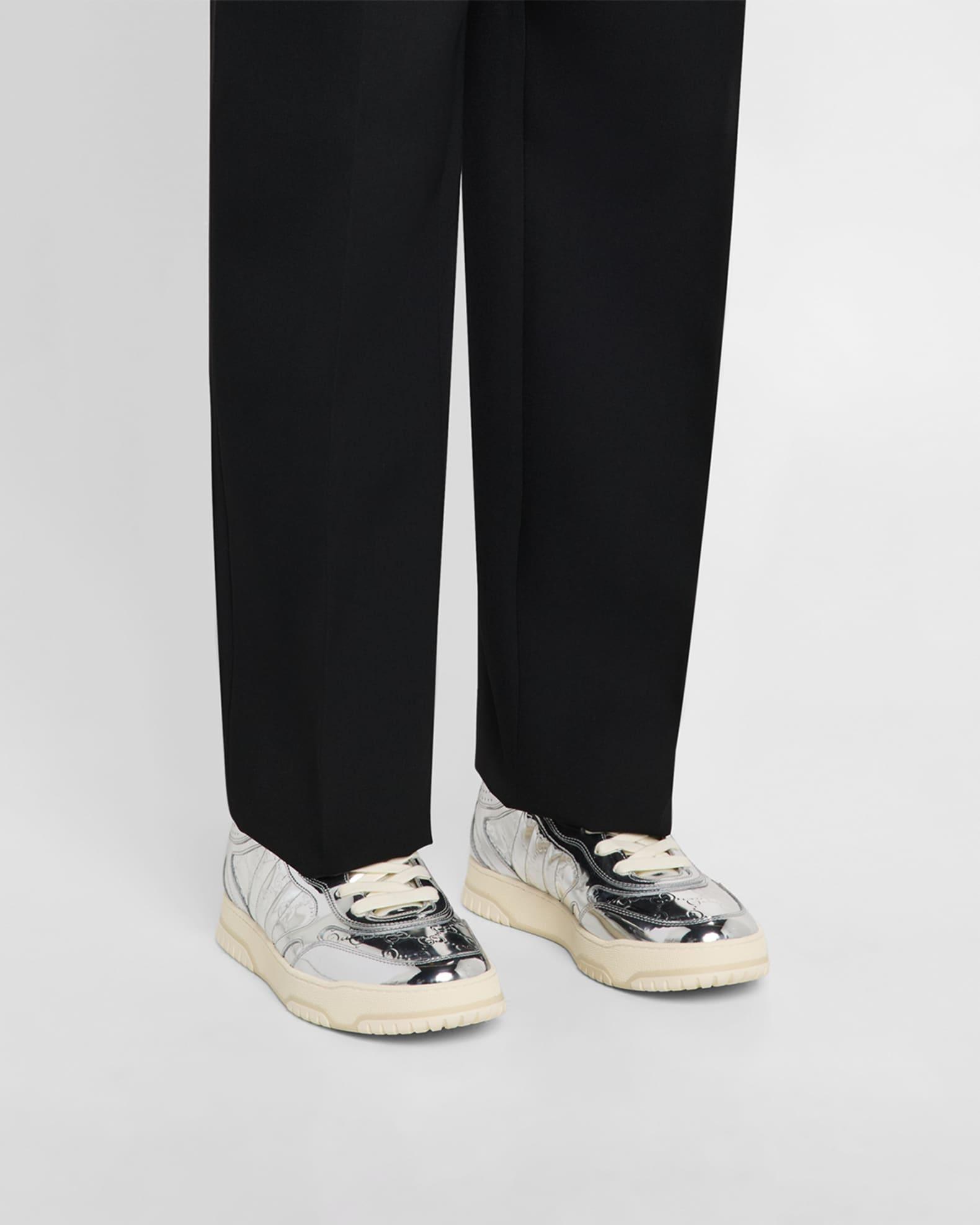 Mens Re-Web Mirror Leather Fashion Sneakers Product Image