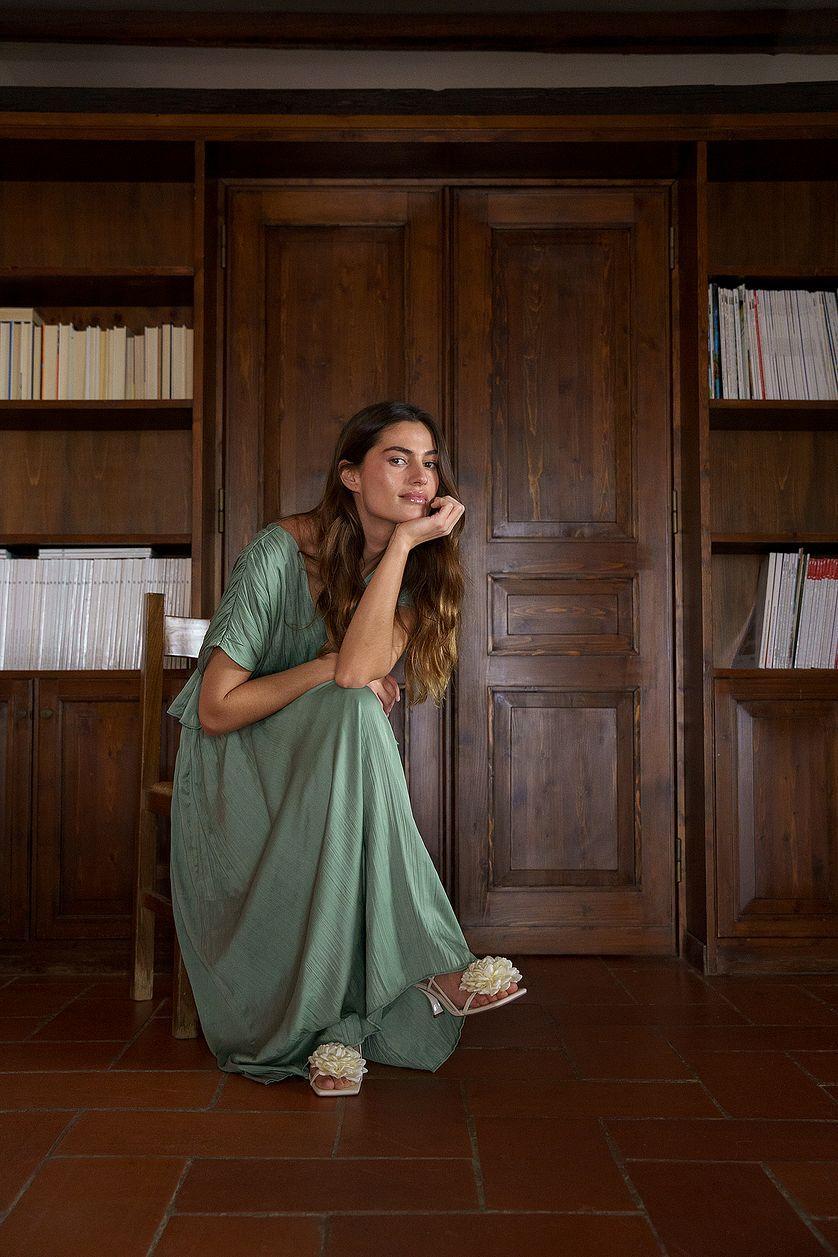 Plisse Tiered Maxi Dress Product Image