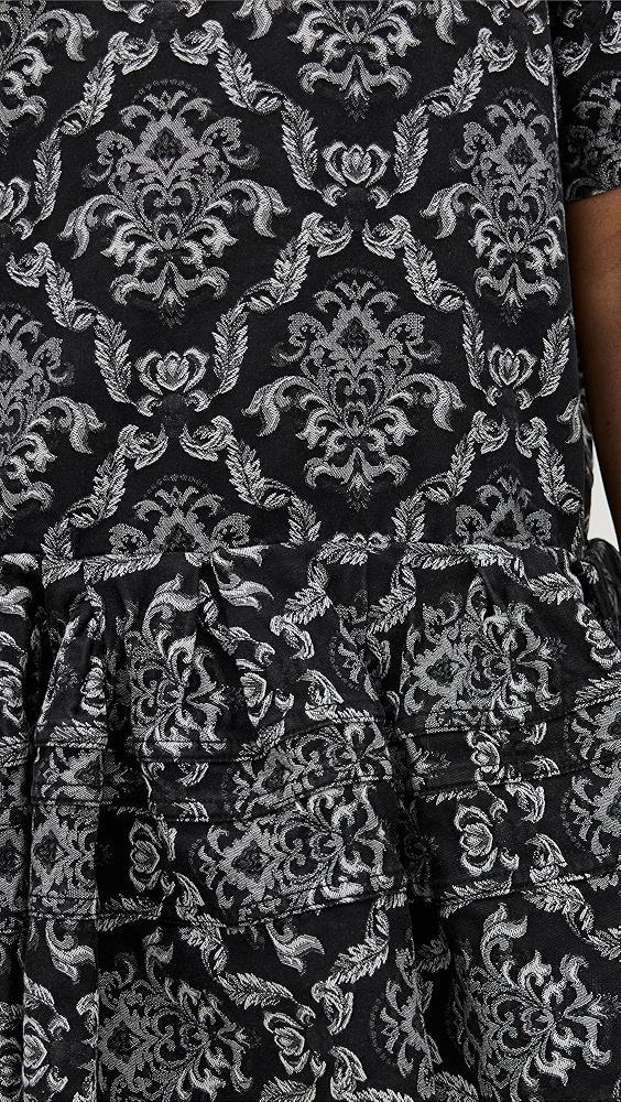 Marques Almeida Brocade Denim T-shirt Dress with Big Flounce | Shopbop Product Image