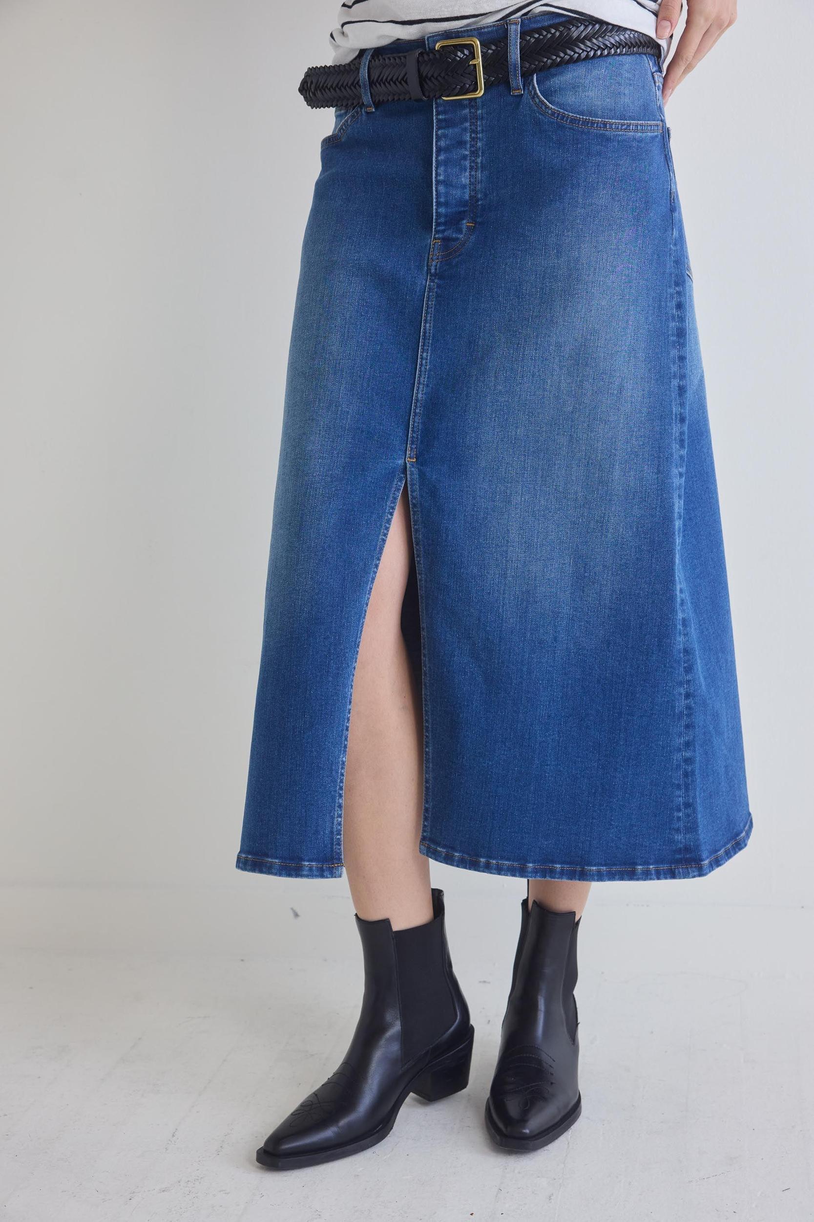 The 90's Denim Midi Skirt Product Image