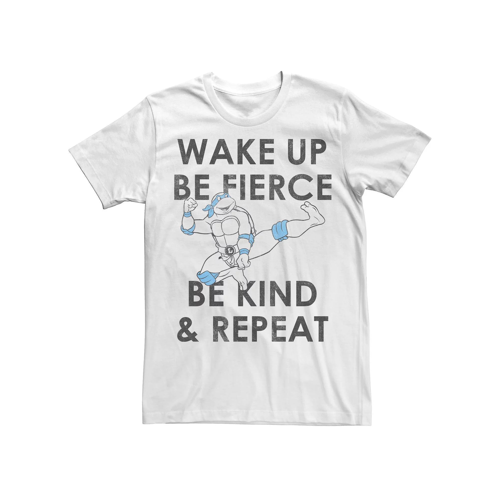 Men's Ninja Turtles Leonardo Be Kind And Repeat Short Sleeve Tee, Size: Medium, White Product Image