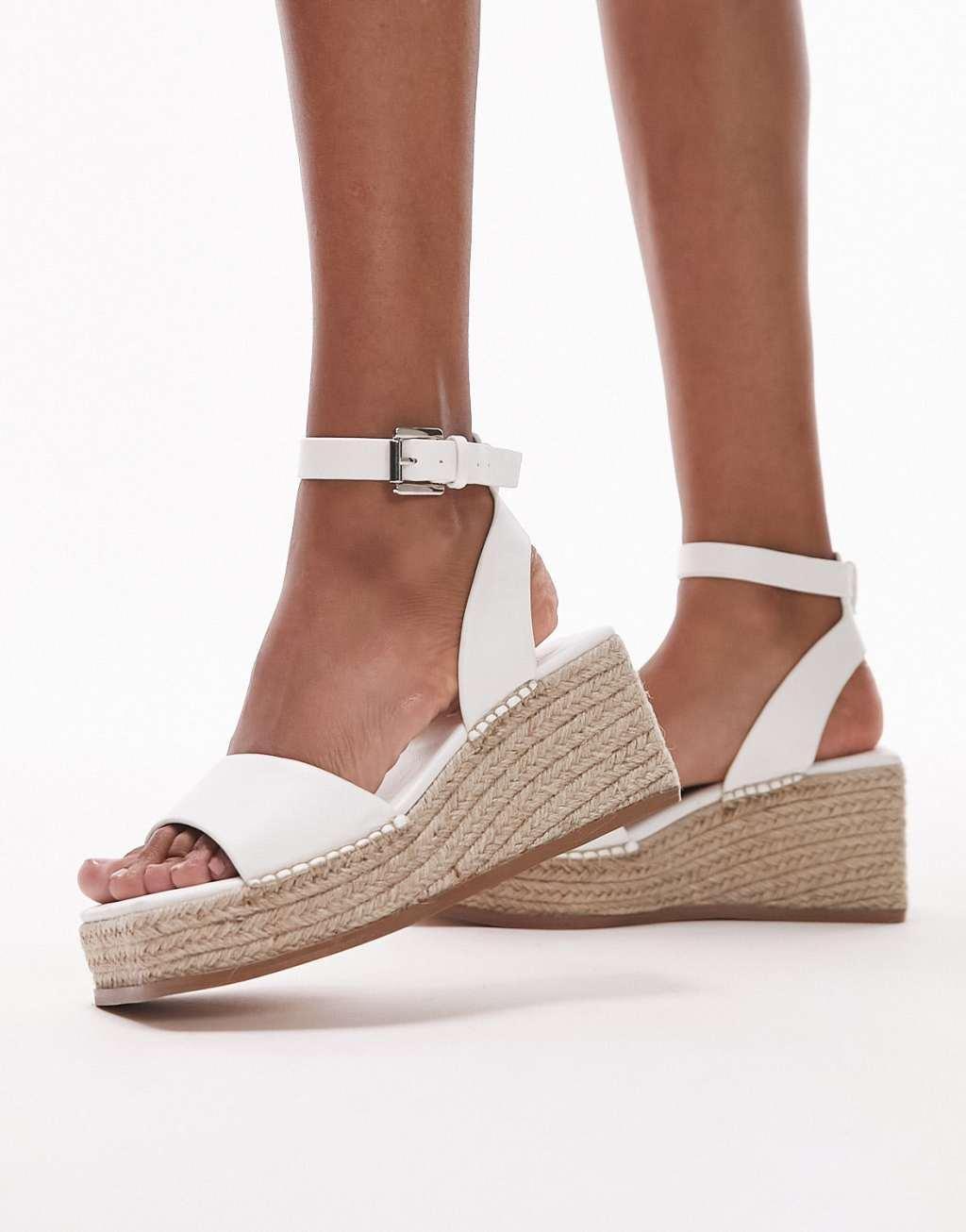 Topshop Wide Fit Jessie platform two-part sandals Product Image
