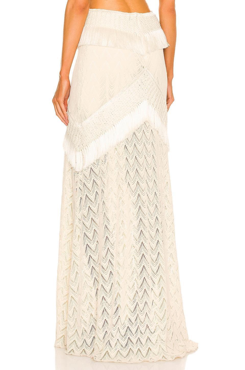 Fringe Trim Maxi Skirt PatBO Product Image