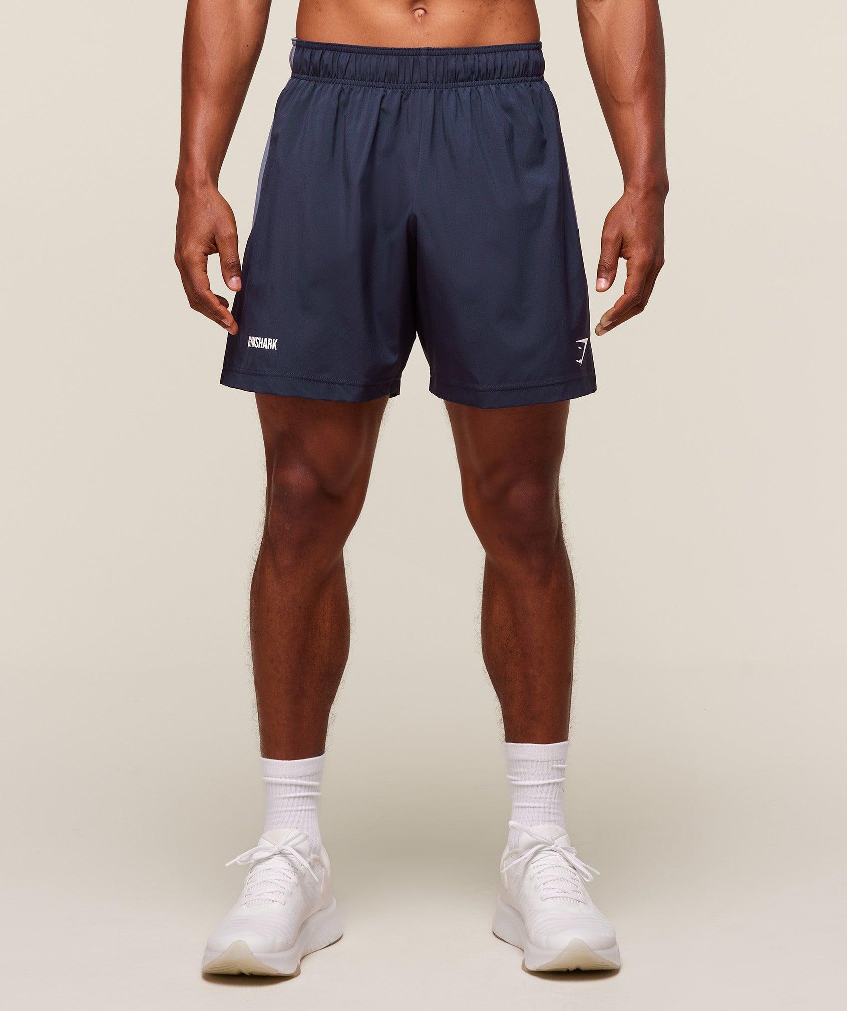 Gymshark Sport Panel 7" Shorts - Heavy Blue/Iron Blue Male Product Image
