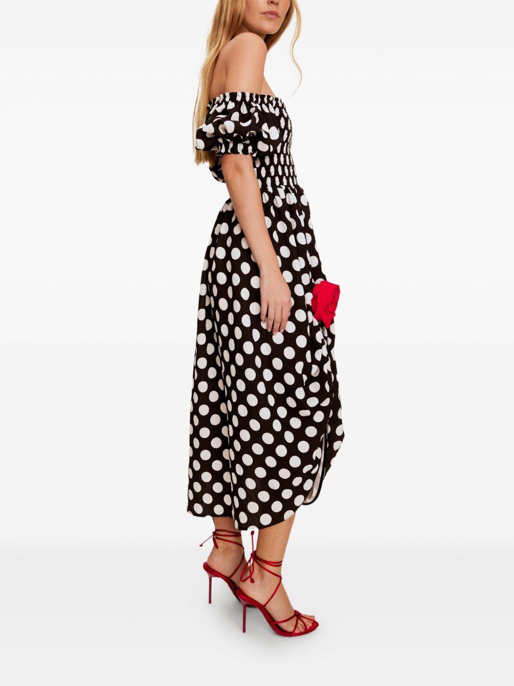 polka-dot midi dress Product Image
