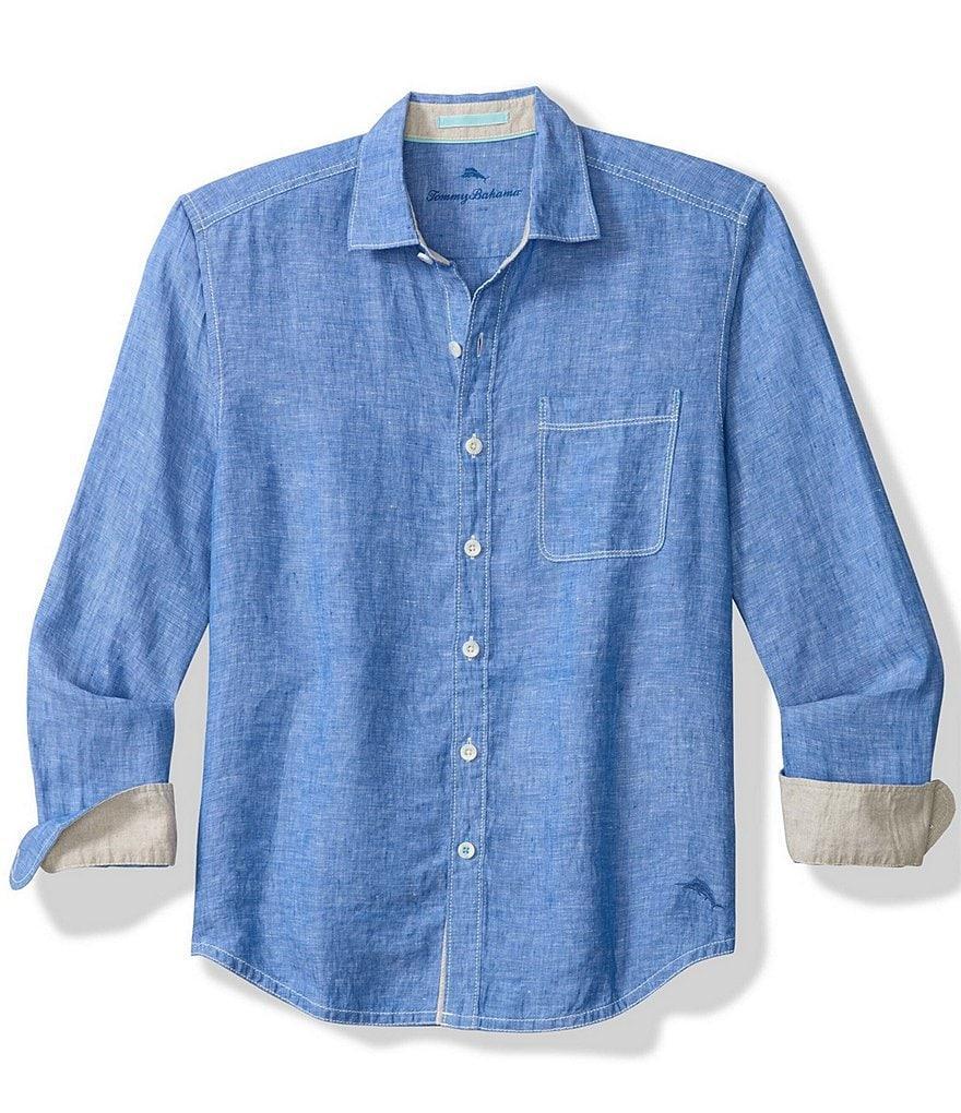 Tommy Bahama Big & Tall Linen Paradise Breezer Long Sleeve Woven Shirt Product Image