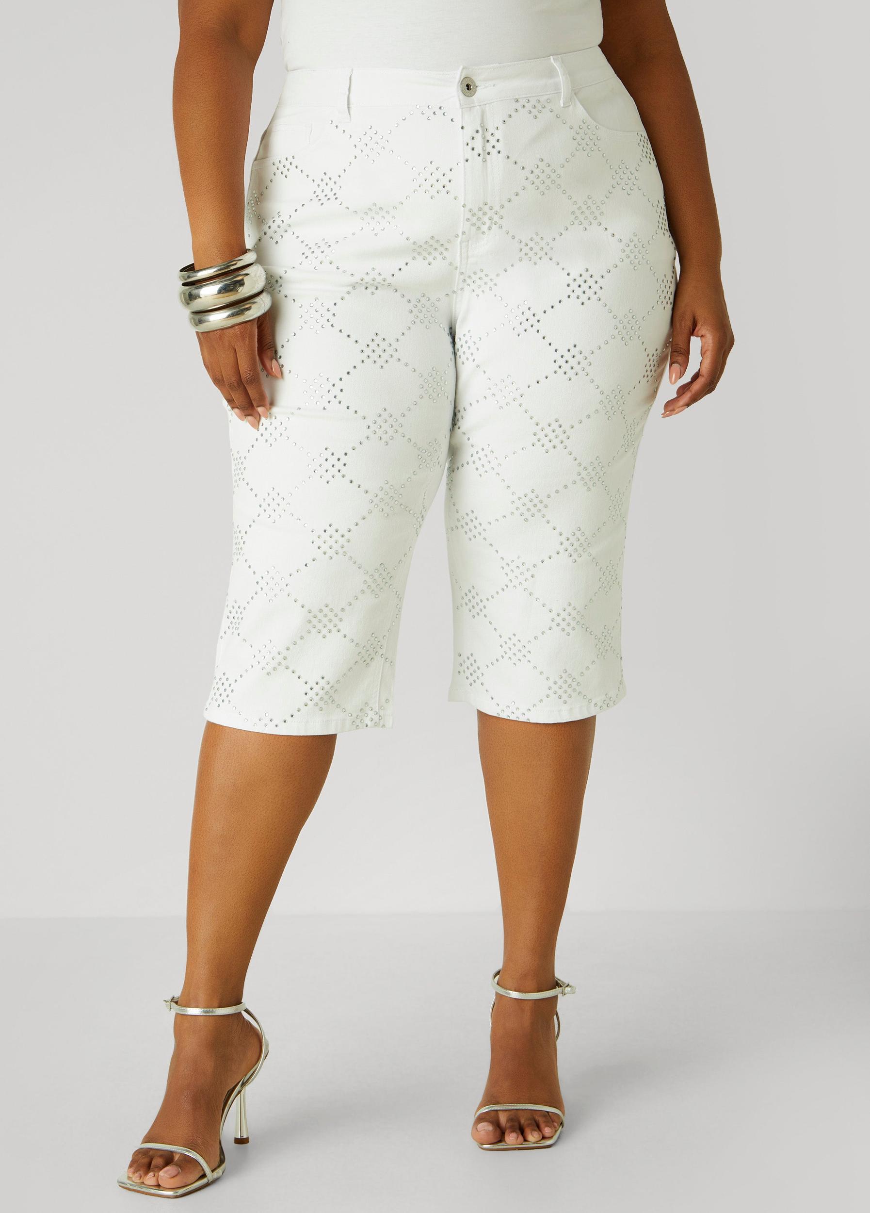 Crystal Denim Capris Product Image