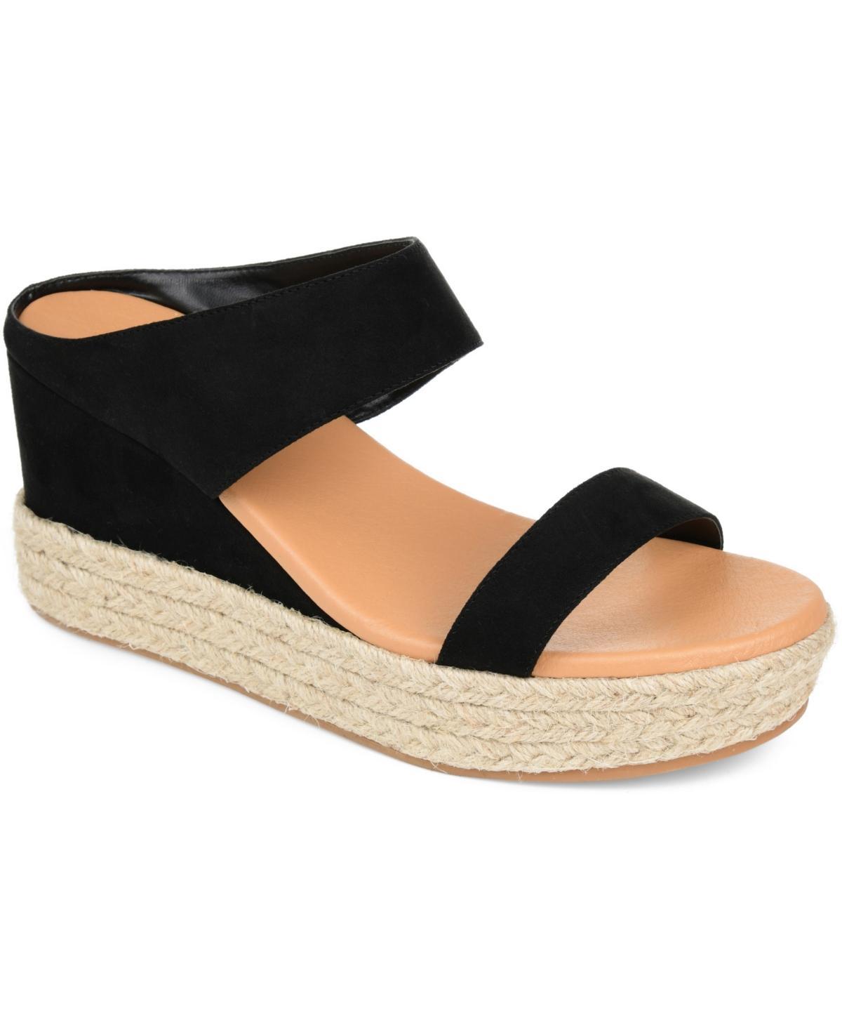 Journee Alissa Womens Wedge Sandals Blue Product Image