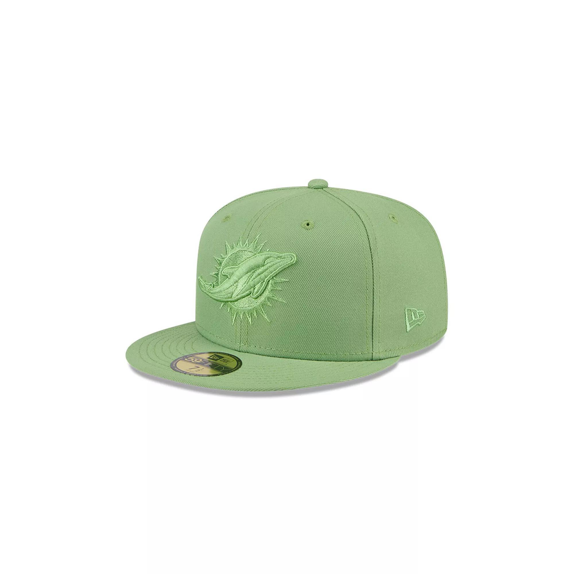 Men's New Era Green Miami Dolphins Color Pack 59FIFTY Fitted Hat, Size: 7 1/4 Product Image