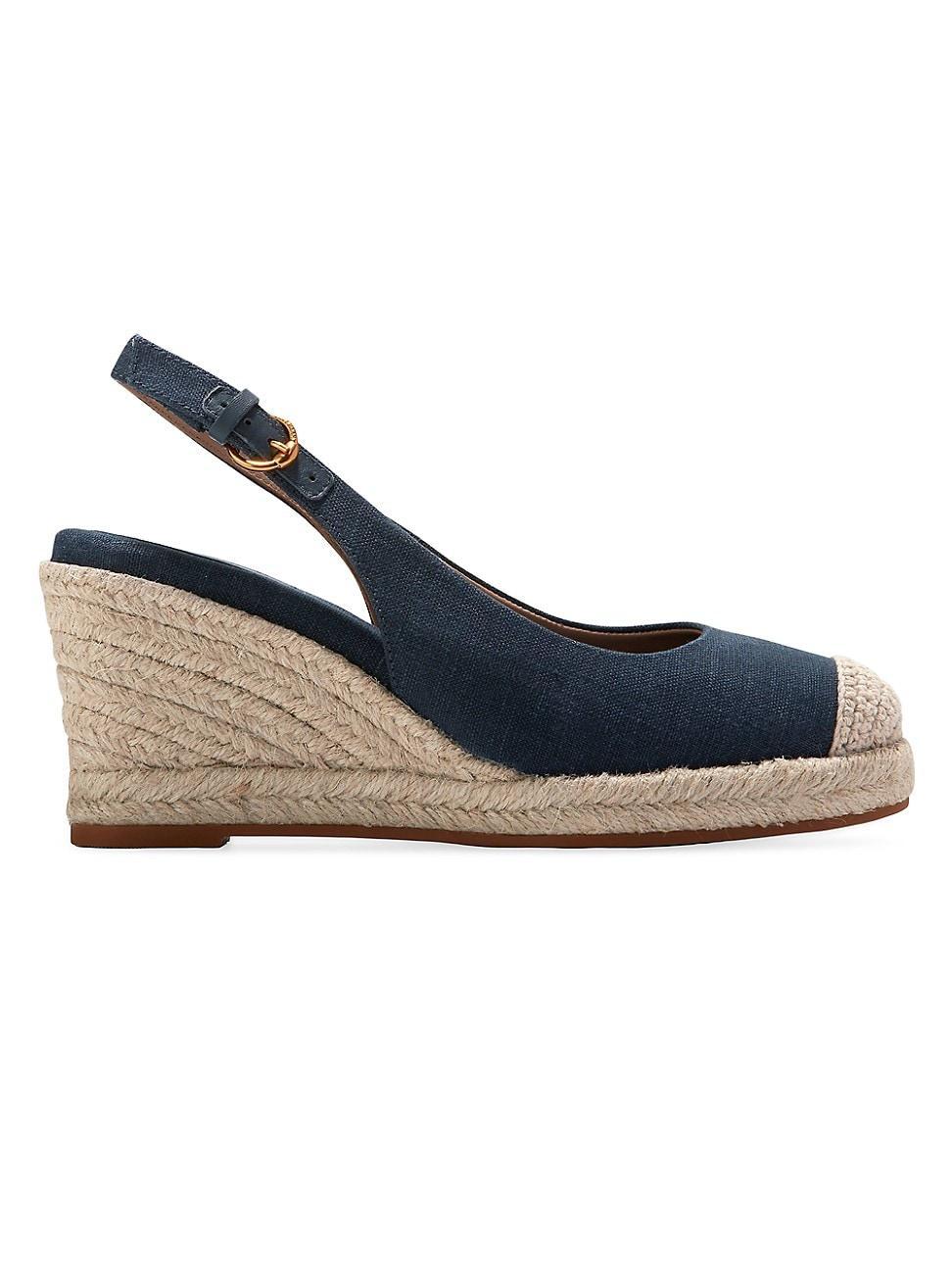 Cole Haan Womens Slip On Slingback Espadrille Wedge Pumps Product Image