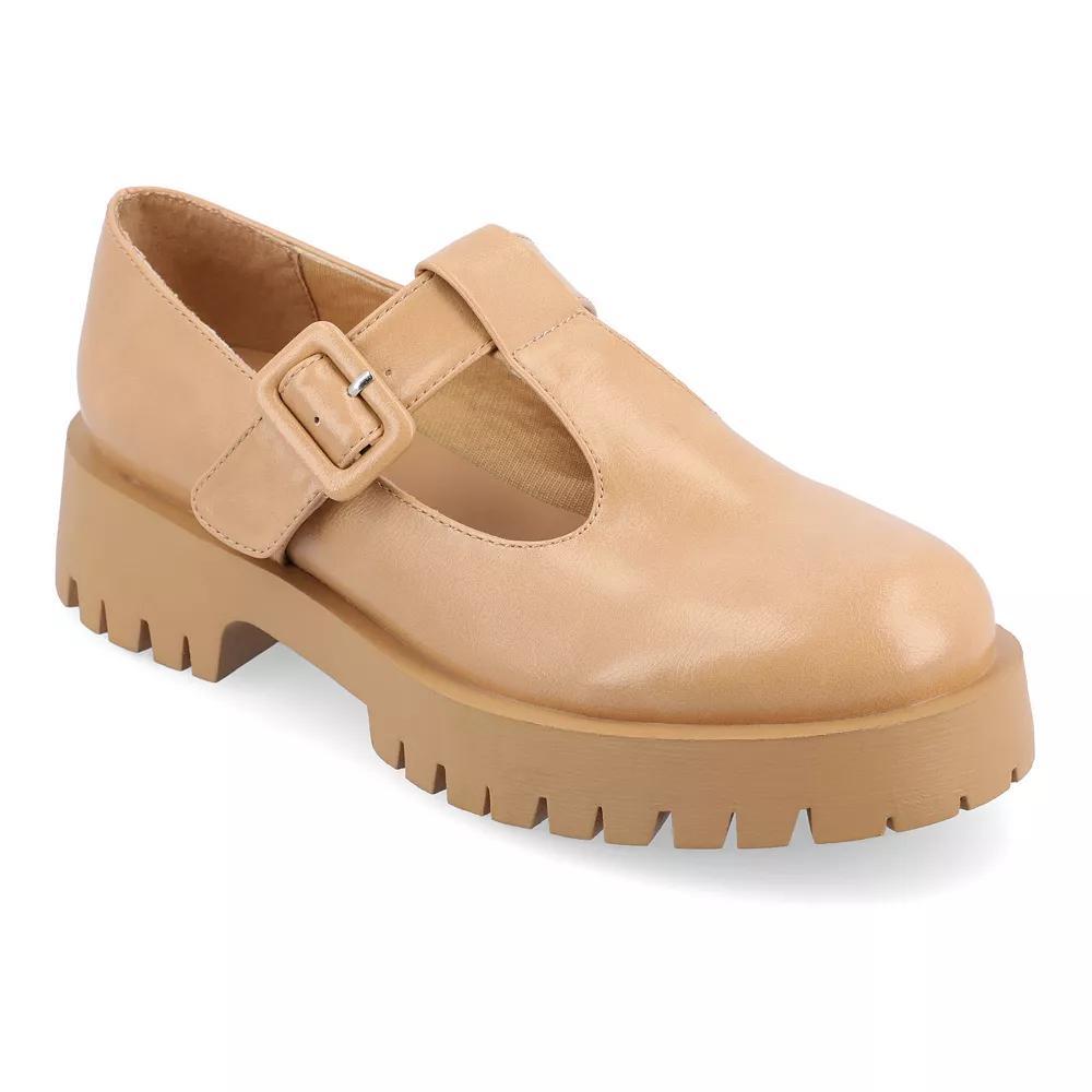 Journee Suvi Tru Comfort Foam Womens Mary Jane Flats Ivory Product Image