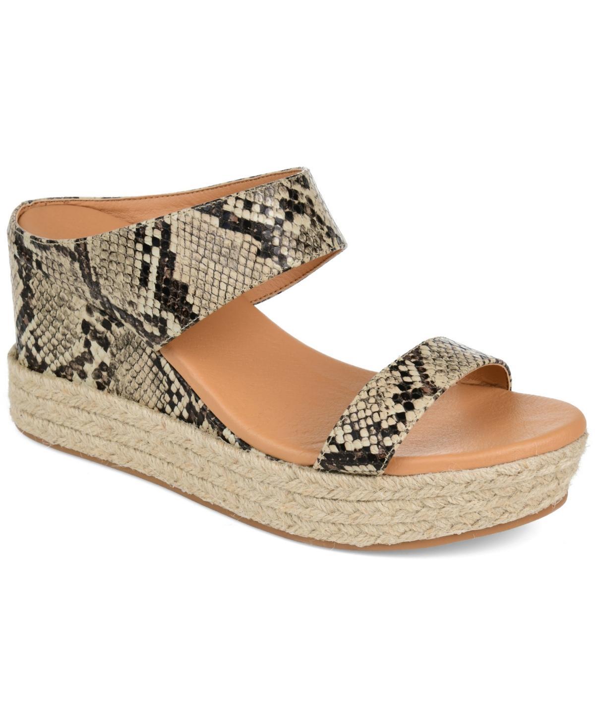 Journee Alissa Womens Wedge Sandals Blue Product Image