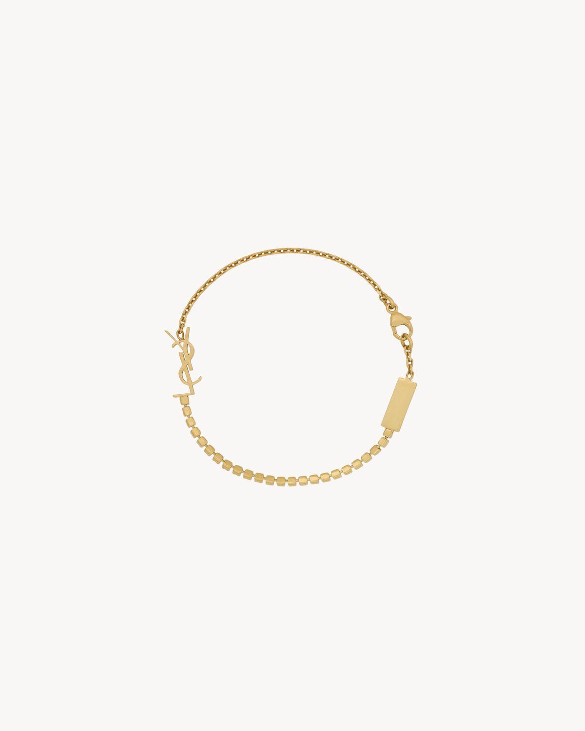 CASSANDRE CHARM BRACELET IN METAL AND RHINESTONE | Saint Laurent | YSL.com Product Image