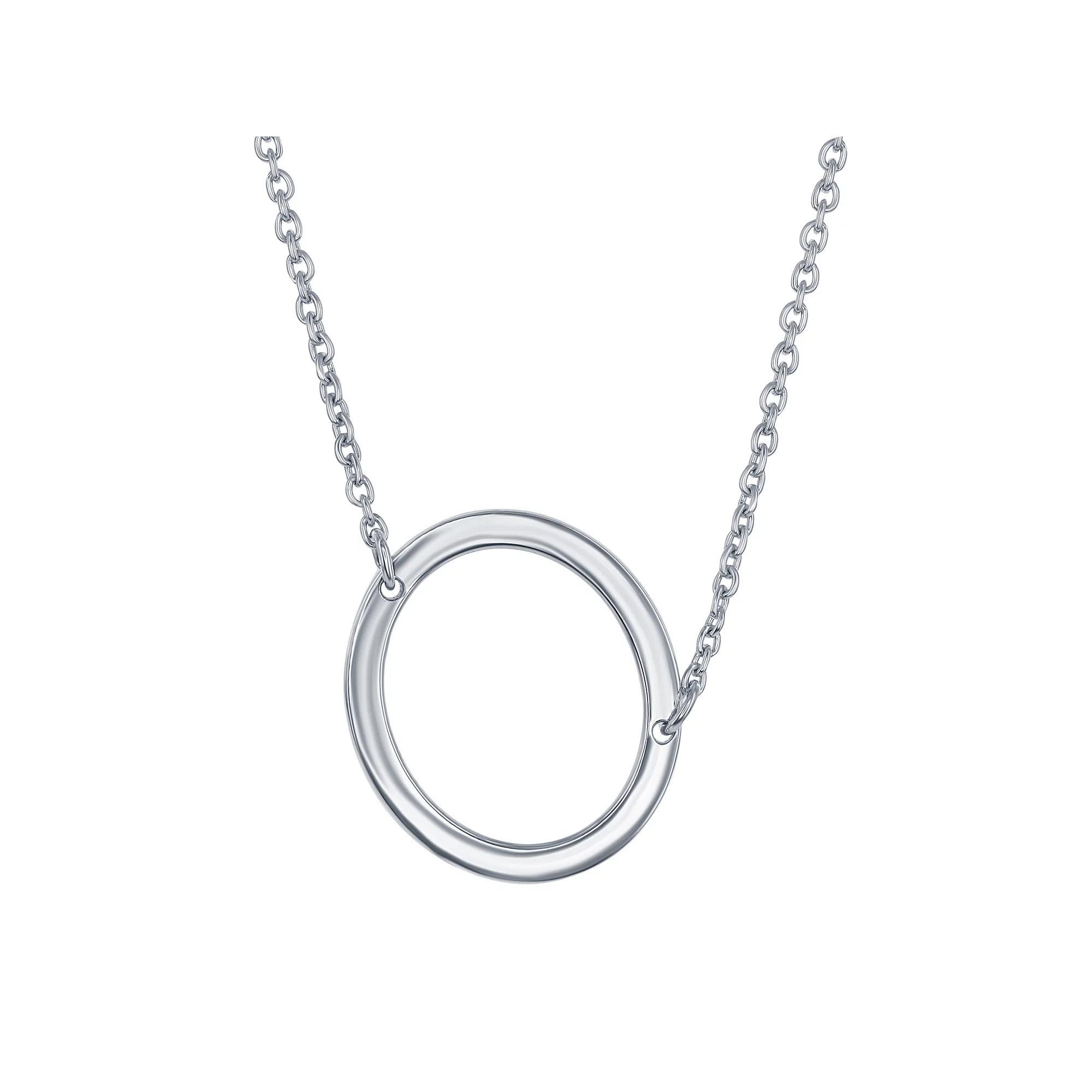 Sterling Silver Sideways Initial Necklace, Women's, Size: 16-18" ADJ, Sterling P Product Image
