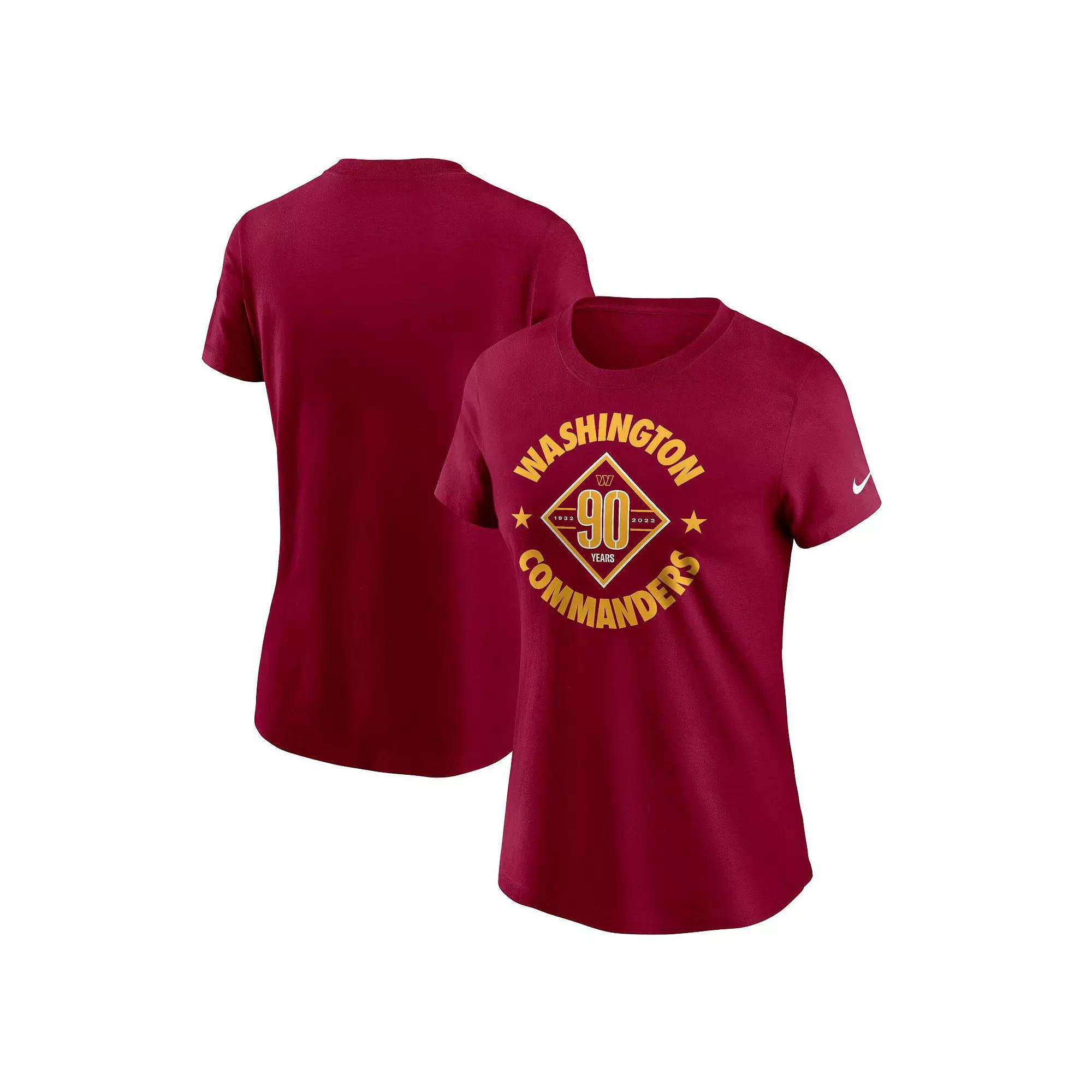 Women's Nike Burgundy Washington Commanders 90th Anniversary T-Shirt, Size: Medium, Wft Med Re Product Image