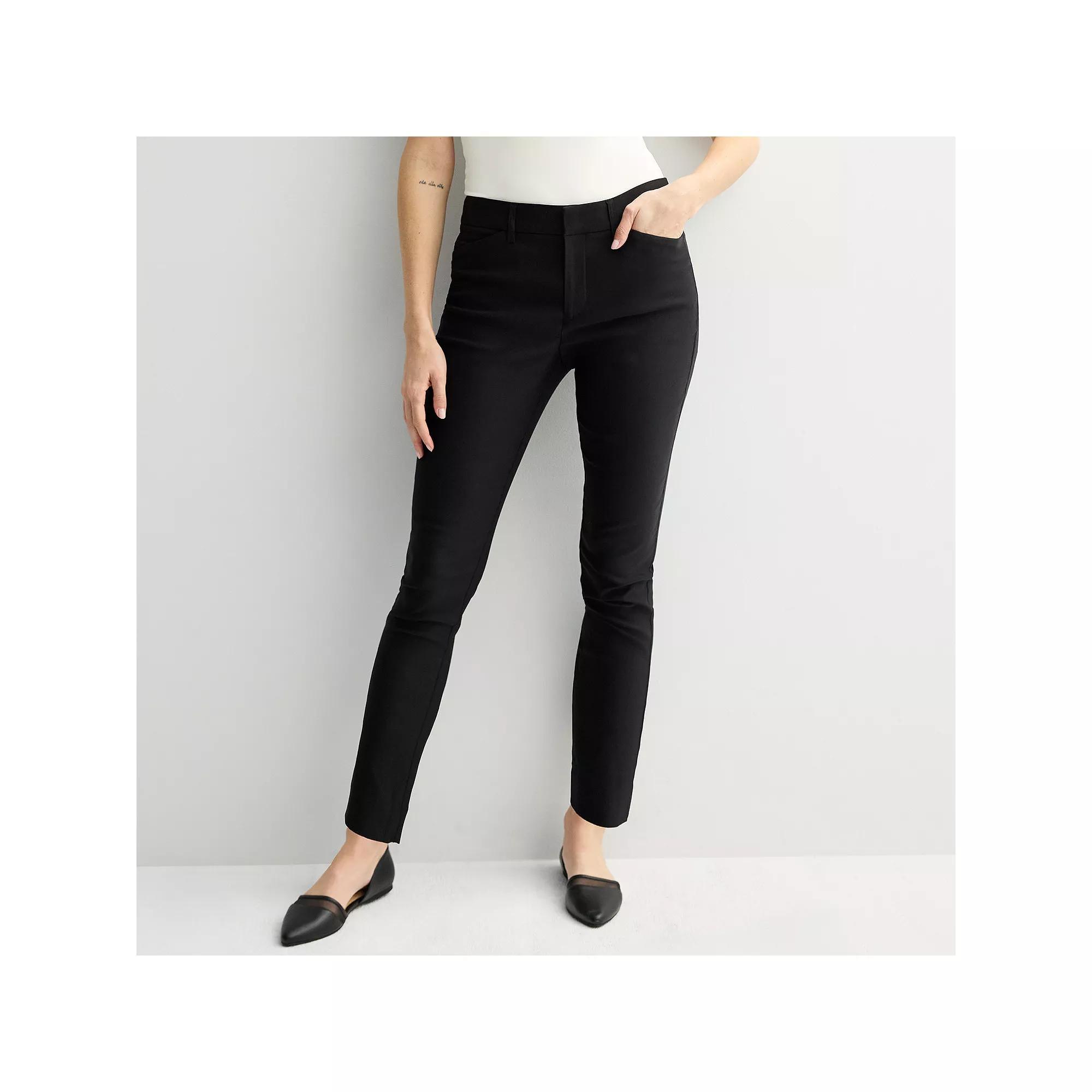 Women's Nine West Slim Ankle Pants, Size: 18, Mineral Black Product Image