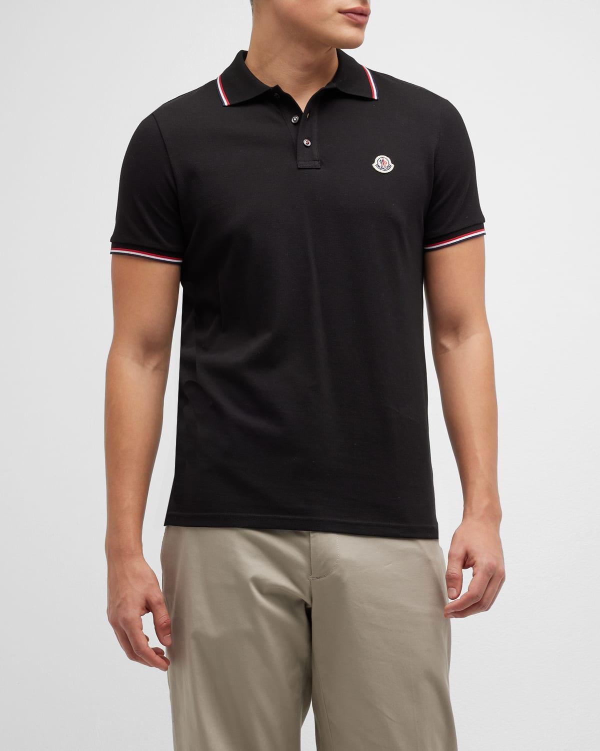Mens Pique Tipped Polo Shirt Product Image