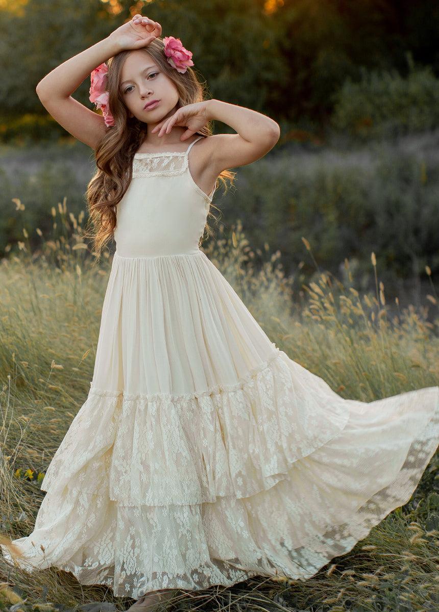 Catrin Dress in Cloud Girls Product Image