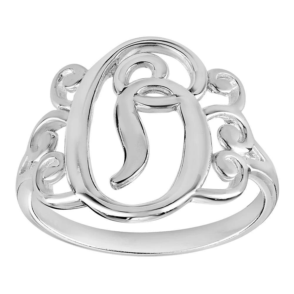PRIMROSE Sterling Silver Monogram Initial Ring, Women's, Size: 7 Product Image