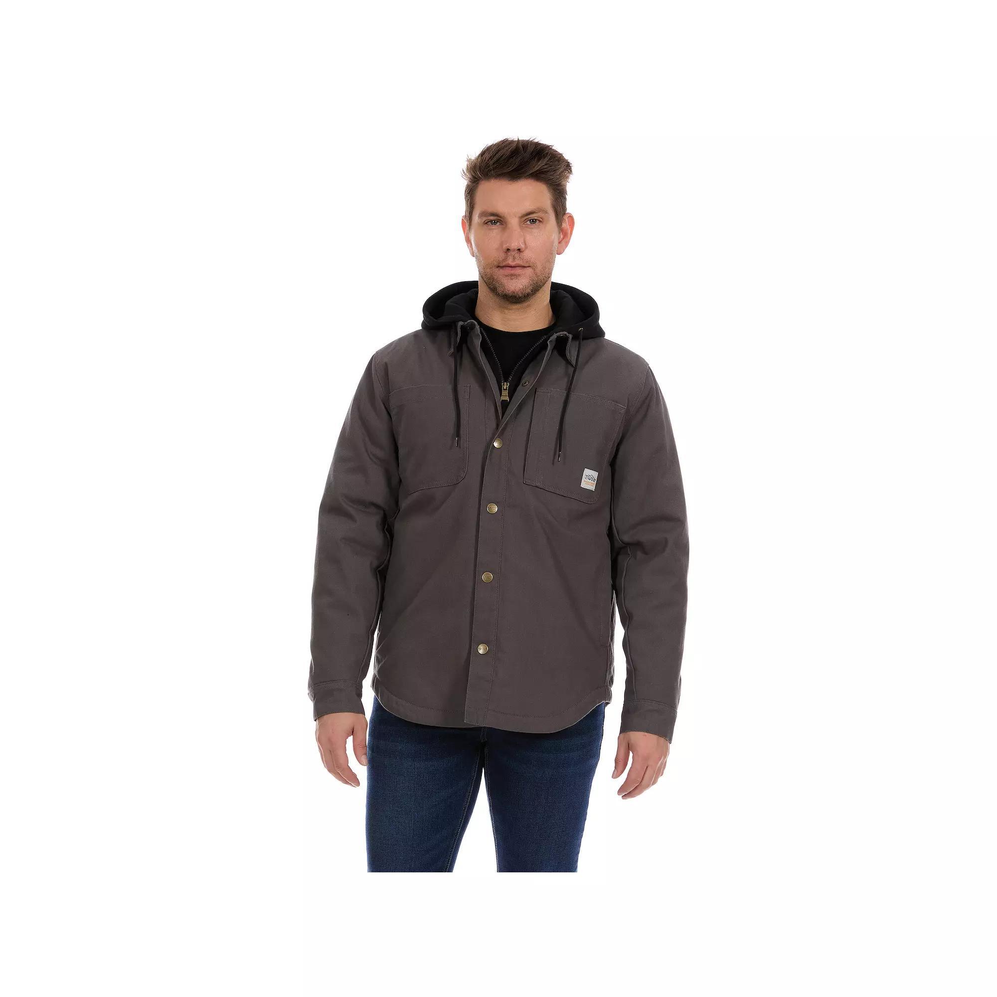 Men's Bass Creek Outfitters® Duck Canvas Hooded Shirt Jacket, Size: XL, Green Product Image
