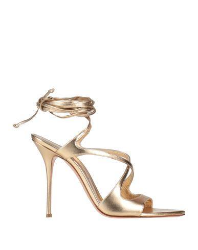 CASADEI Woman Sandals Platinum Size 8 Leather In Grey Product Image