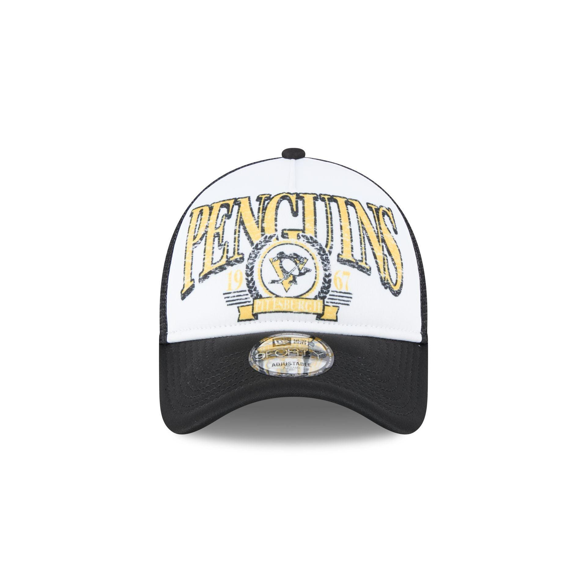 Pittsburgh Penguins Distressed 9FORTY A-Frame Trucker Hat Male Product Image