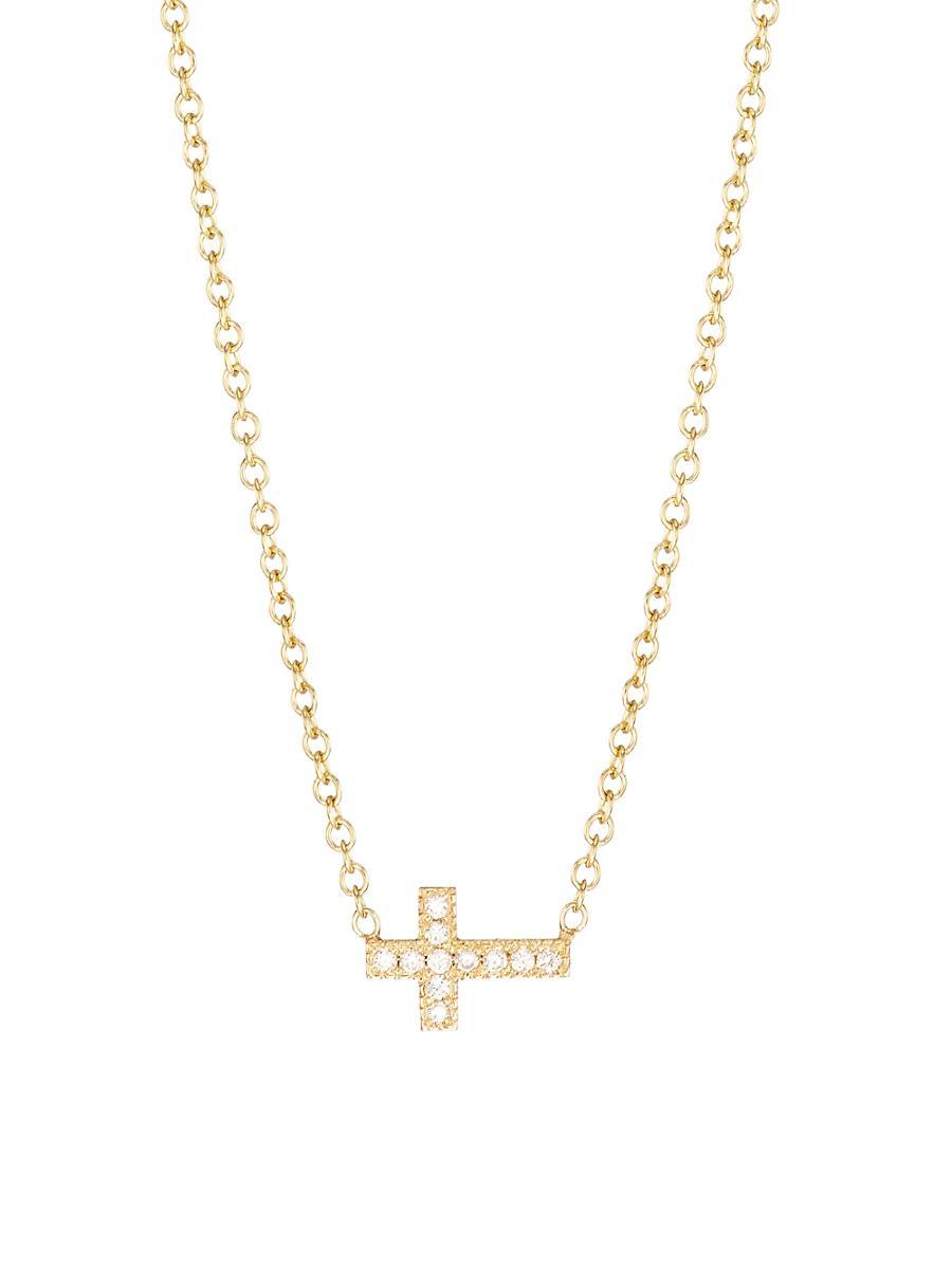 Womens Midi Bitty Symbols 14K Gold & Diamond Necklace Product Image