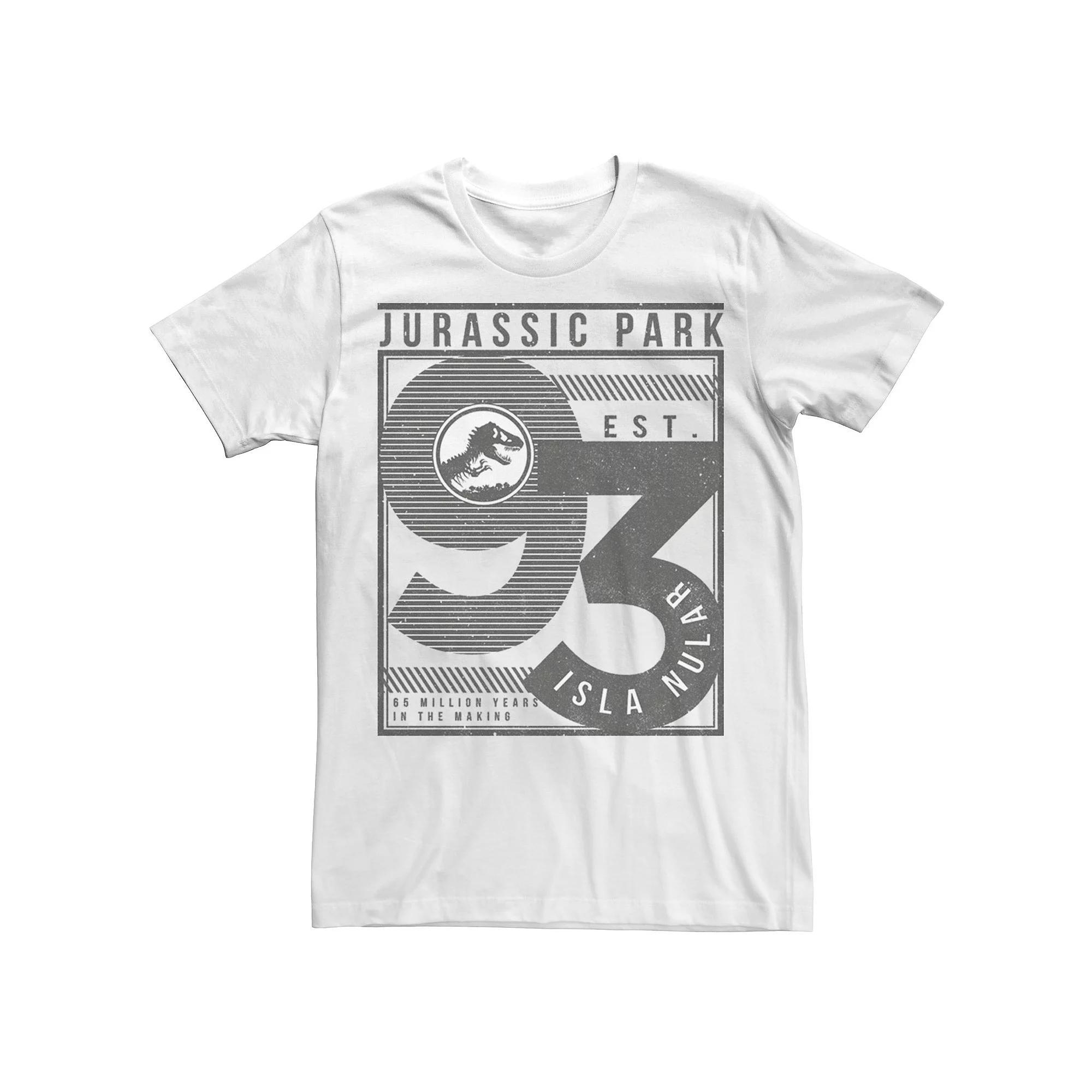 Men's Jurassic Park Est. 93 Isla Nublar Poster Tee, Size: XL, White Product Image