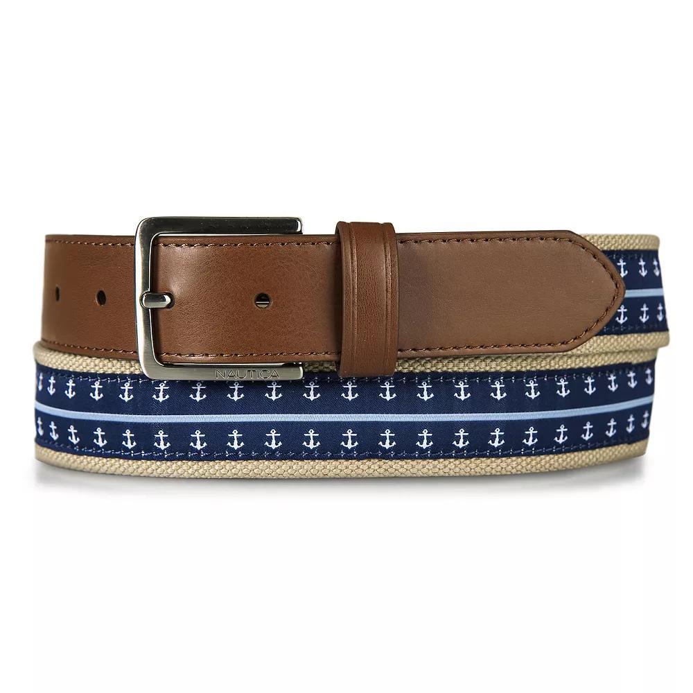 Men's Nautica Mini Anchor Webbing Belt, Size: XS, Blue Product Image