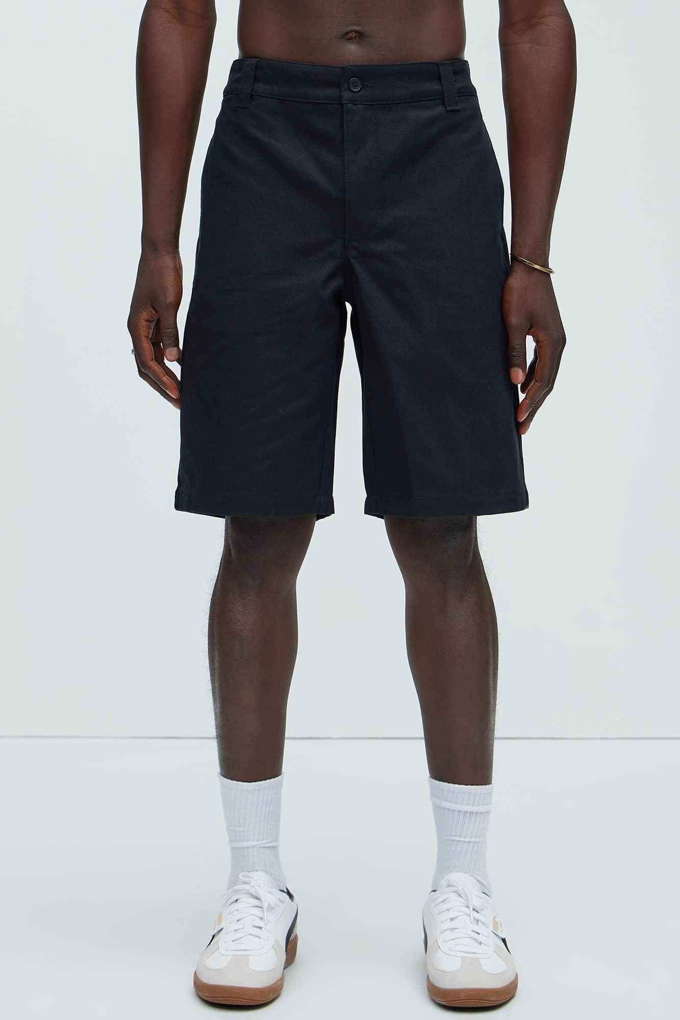 Mickies Straight Work Shorts - Black Product Image