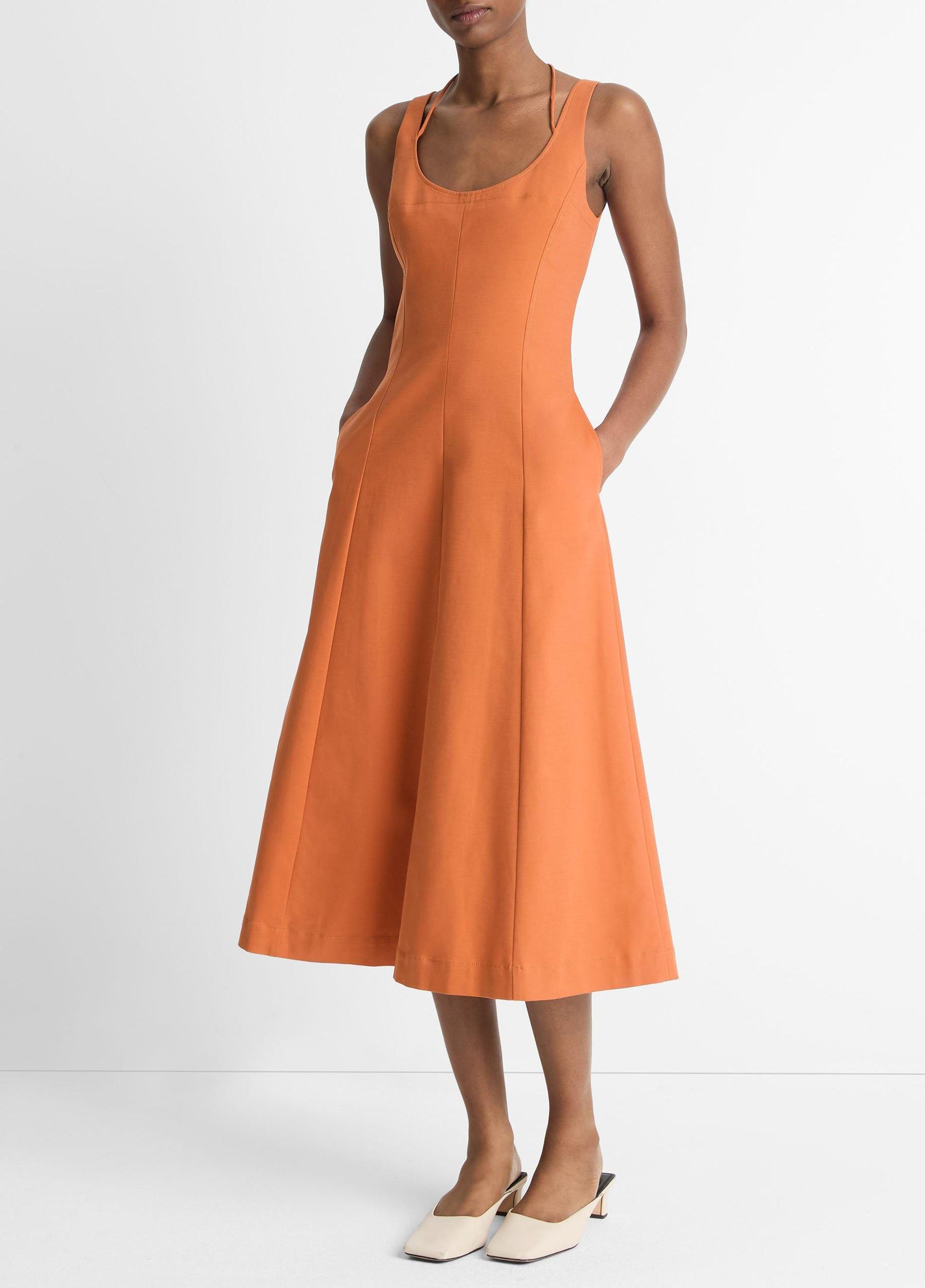 Seamed Cotton Tank Dress Product Image