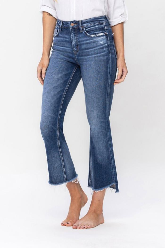 High Rise Step Hem Jeans Product Image