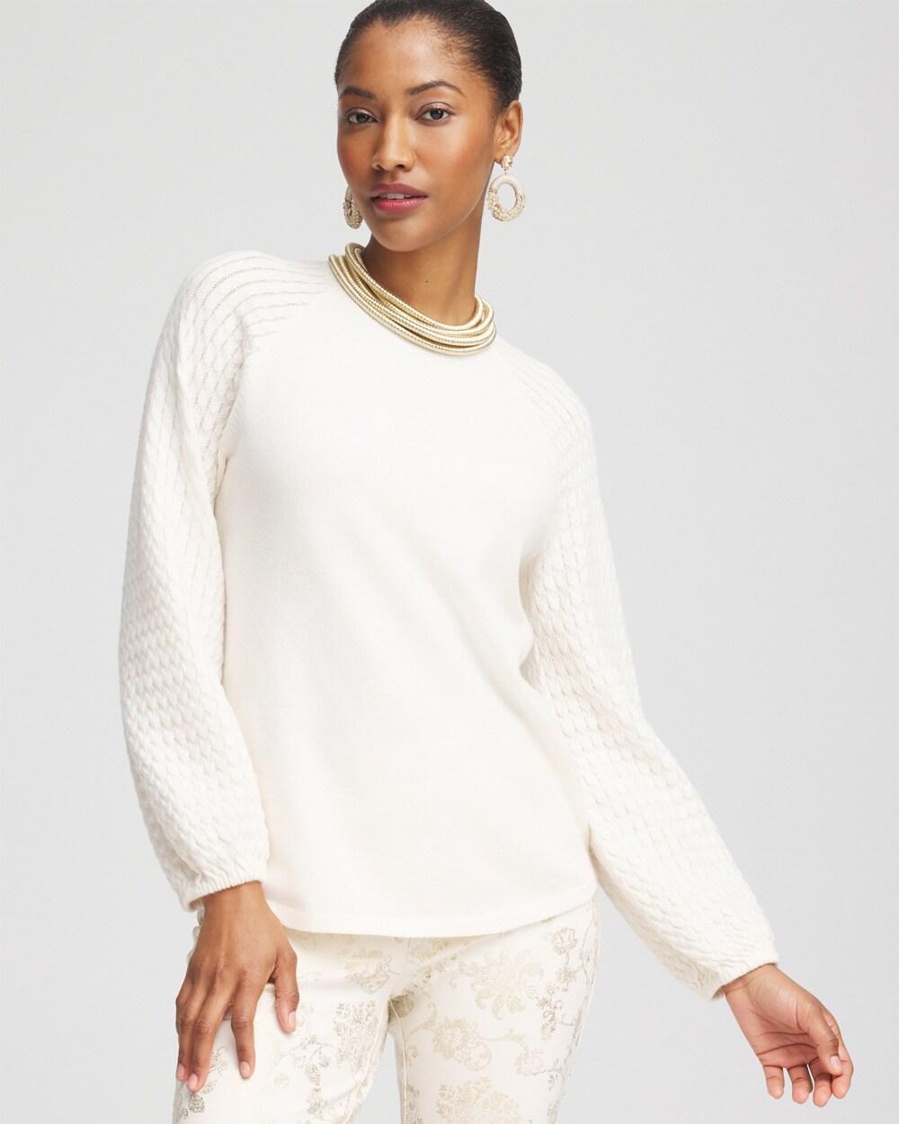Raglan Sleeve Pullover Sweater Product Image