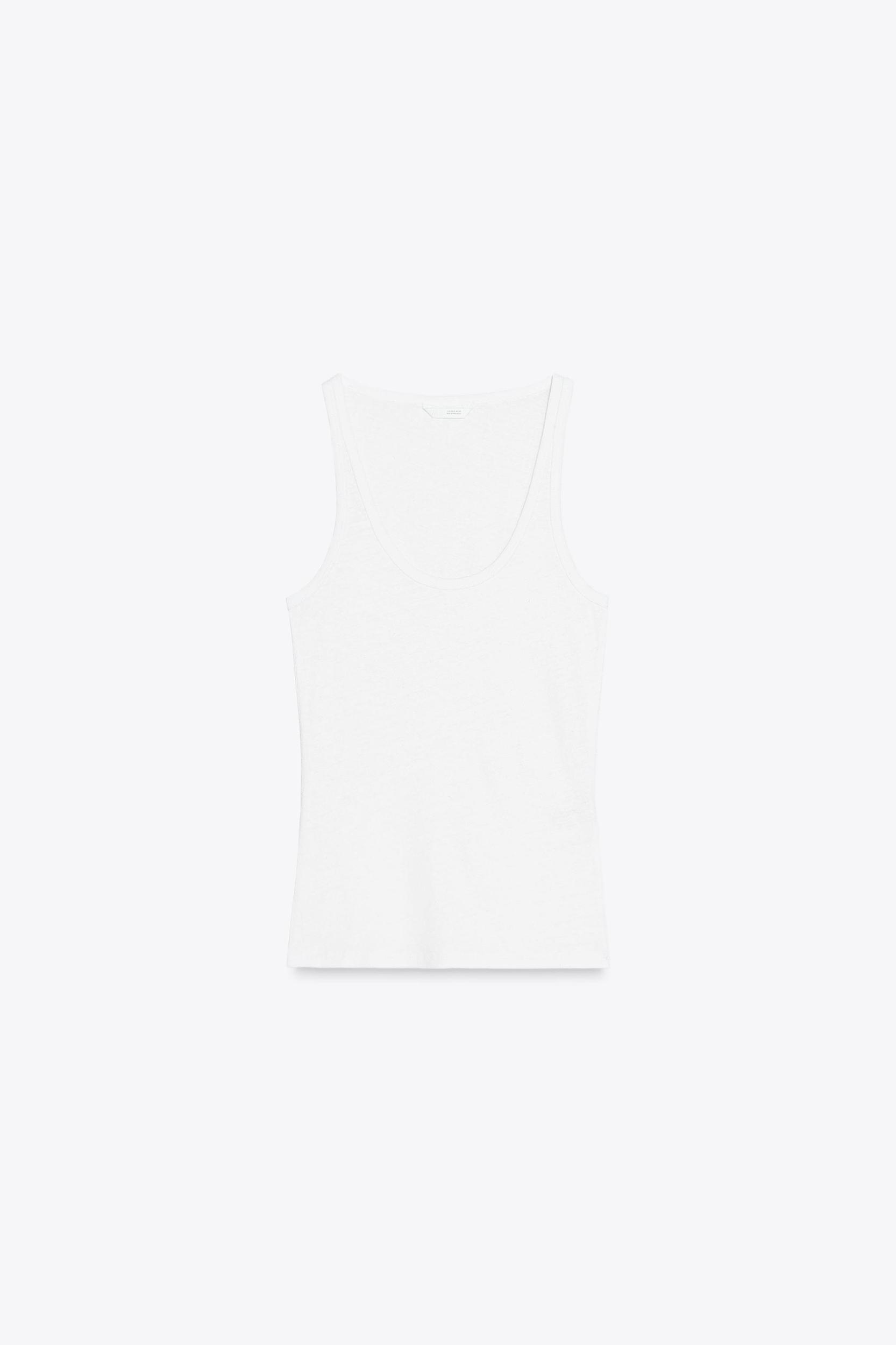 COTTON AND LINEN BLEND T-SHIRT Product Image