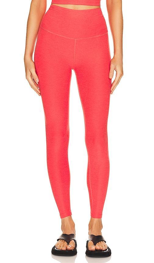 Beyond Yoga Spacedye Caught In The Midi High-Waisted Legging (Warm Clay Heather) Women's Casual Pants Product Image