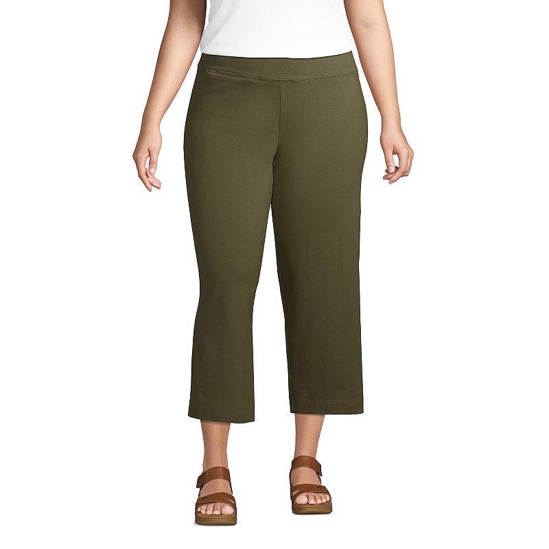 Petite Lands' End Starfish Straight-Leg Pull-On Crop Pants, Women's, Size: Medium Petite, Deep  Blue Product Image