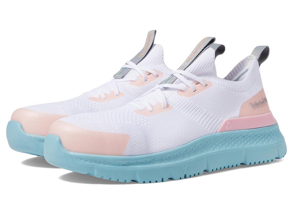 Timberland PRO Setra Knit Composite Safety Toe (White/Peach) Women's Shoes Product Image
