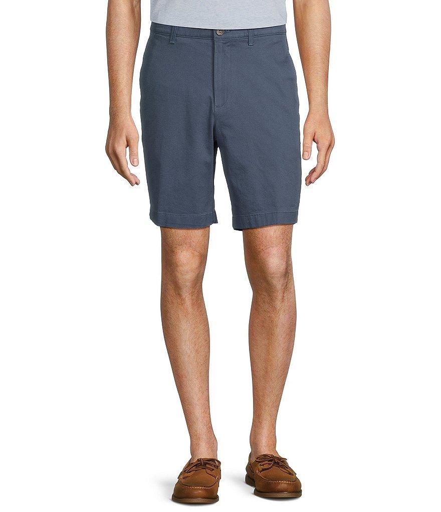 Roundtree & Yorke The Cloud Collection 9#double; Flat Front Washed Chino Shorts Product Image