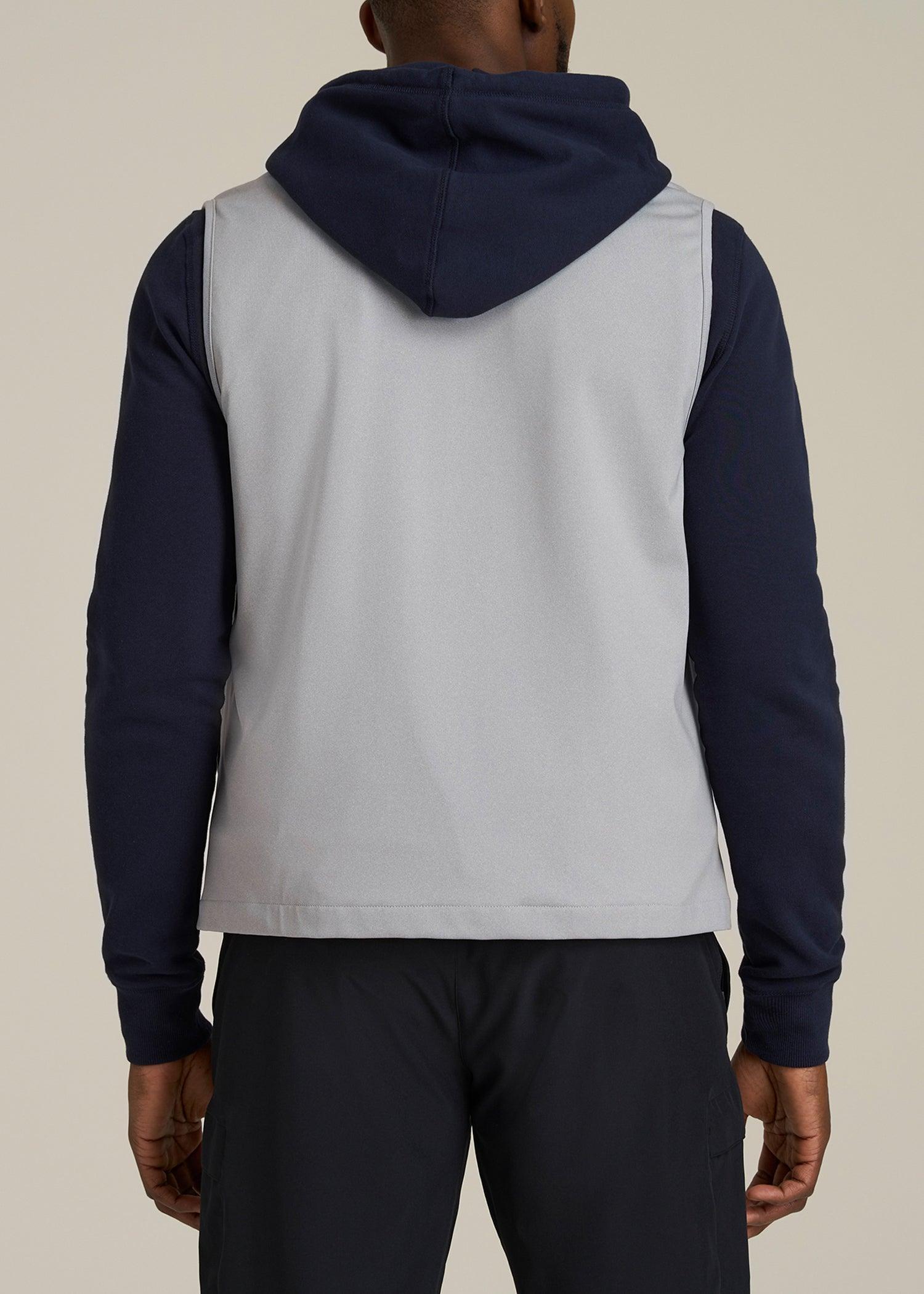 Performance Vest for Tall Men in Light Grey Mix Product Image