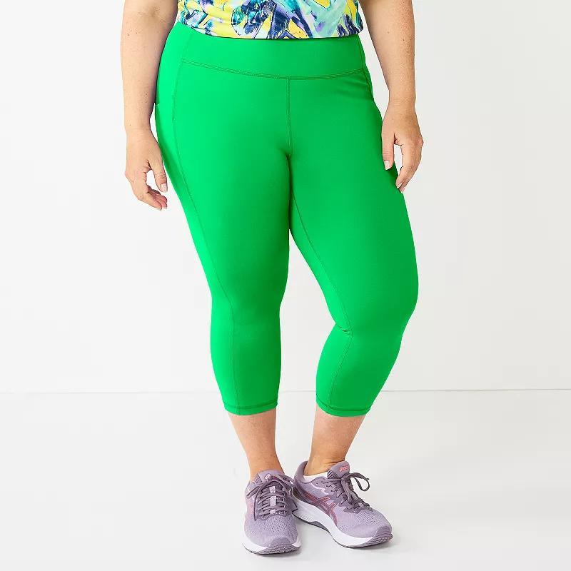 Plus Size Tek Gear® Ultrastretch Pocket High-Waisted Capri Leggings, Women's, Size: 1XL, Solomon Product Image