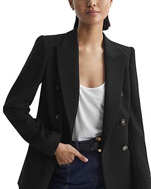 Reiss Lana Twill Double Breasted Blazer Product Image