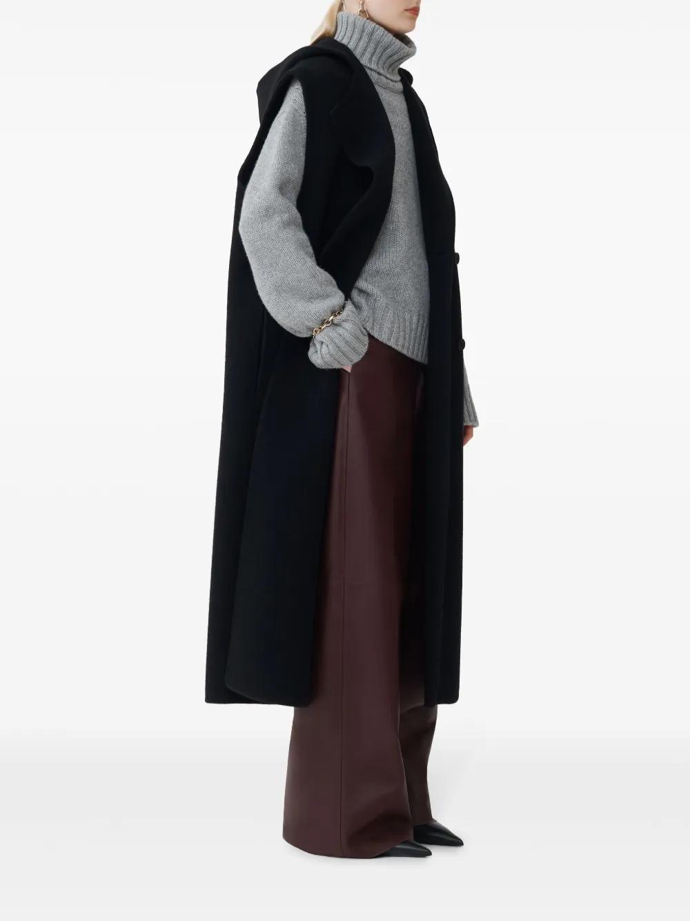 FABIANA FILIPPI Leather Wide Leg Trousers In Red Product Image