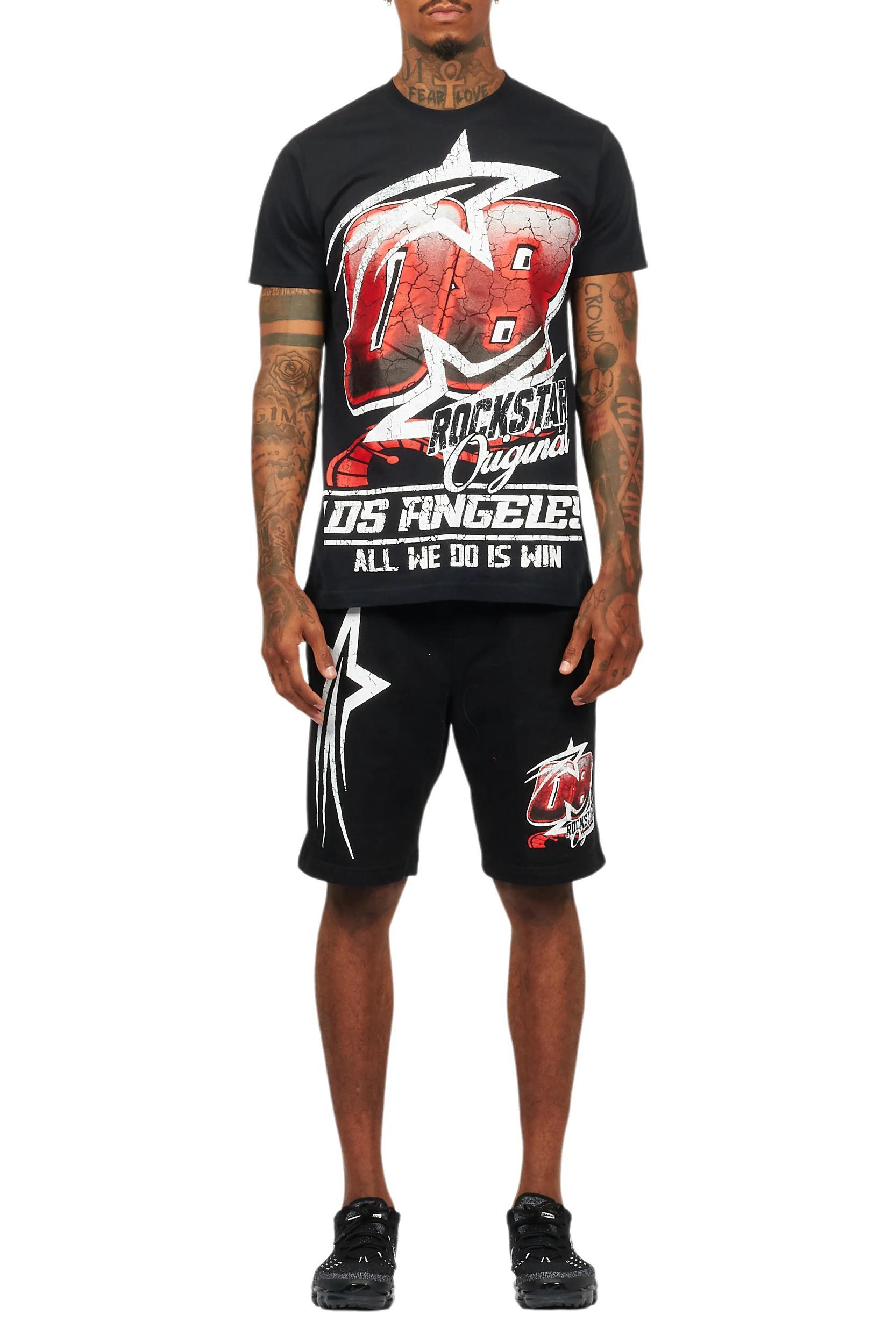 Kastell Black T-Shirt Short Set Male Product Image