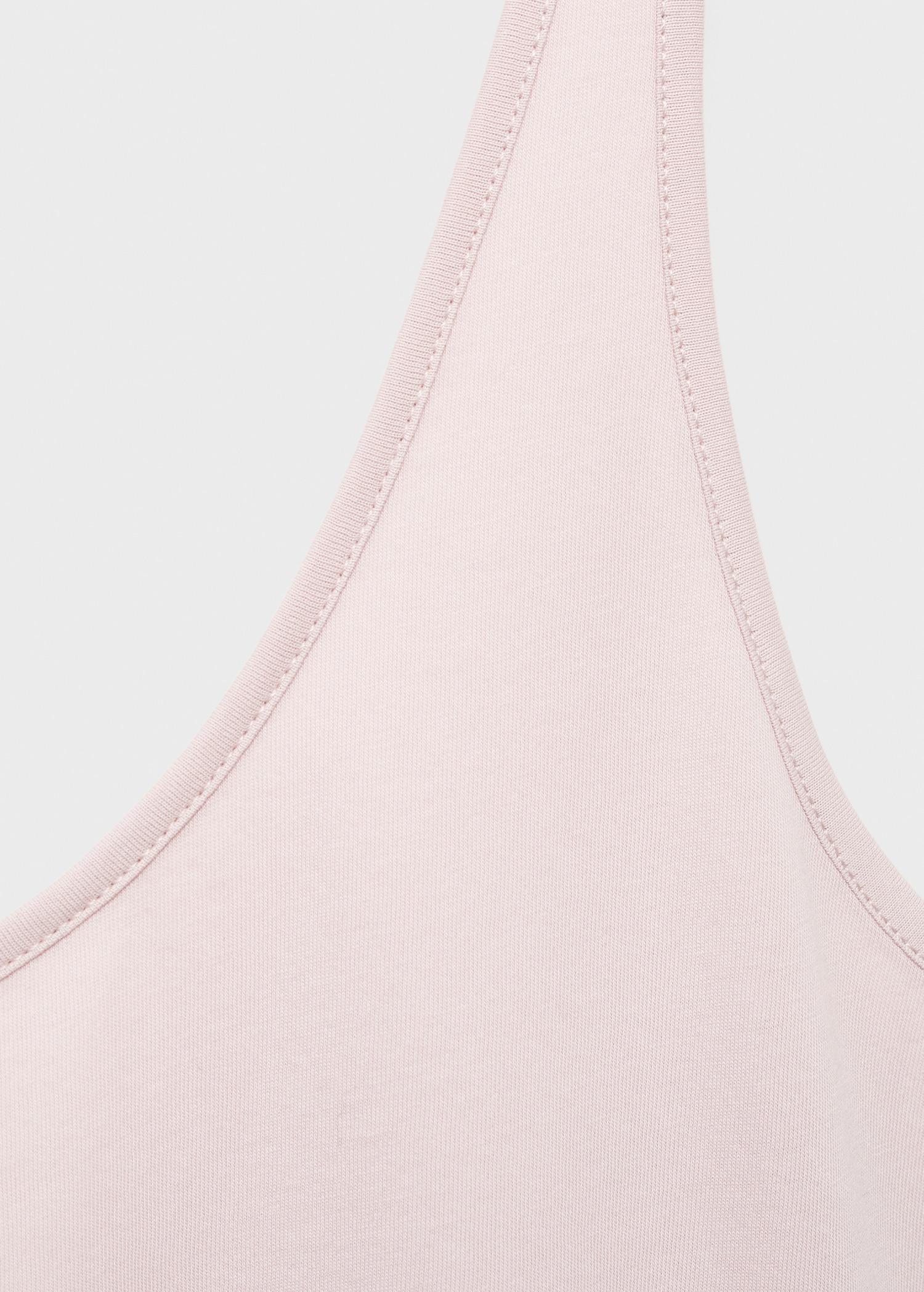 Pajama top with straps - Women | MANGO USA Product Image