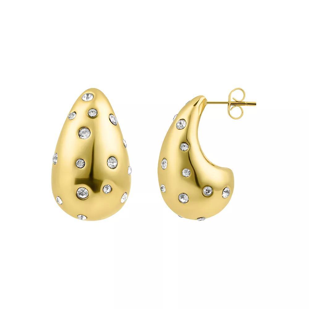 Adornia Crystal Teardrop Earrings, Women's, Gold Tone Product Image