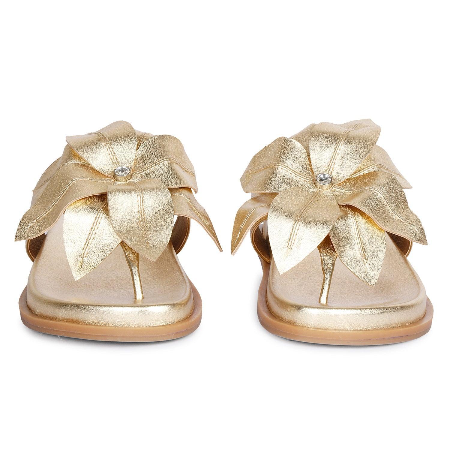 Claudia Gold Sandals Product Image