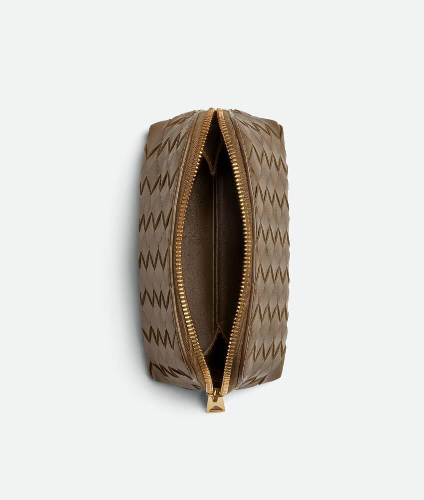 Women's Intrecciato Small Beauty Pouch in Pinecone Product Image