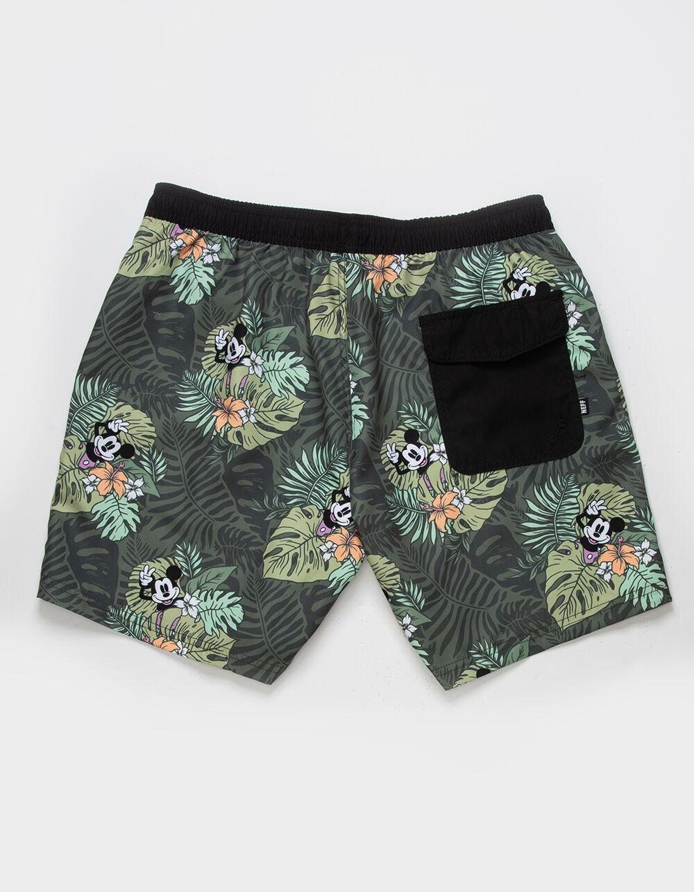 NEFF Mickey Peace Mens 17" Volley Shorts - GREEN Product Image