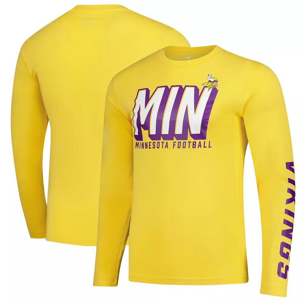 Men's Fanatics  Gold Minnesota Vikings Long Sleeve T-Shirt, Size: Small Product Image