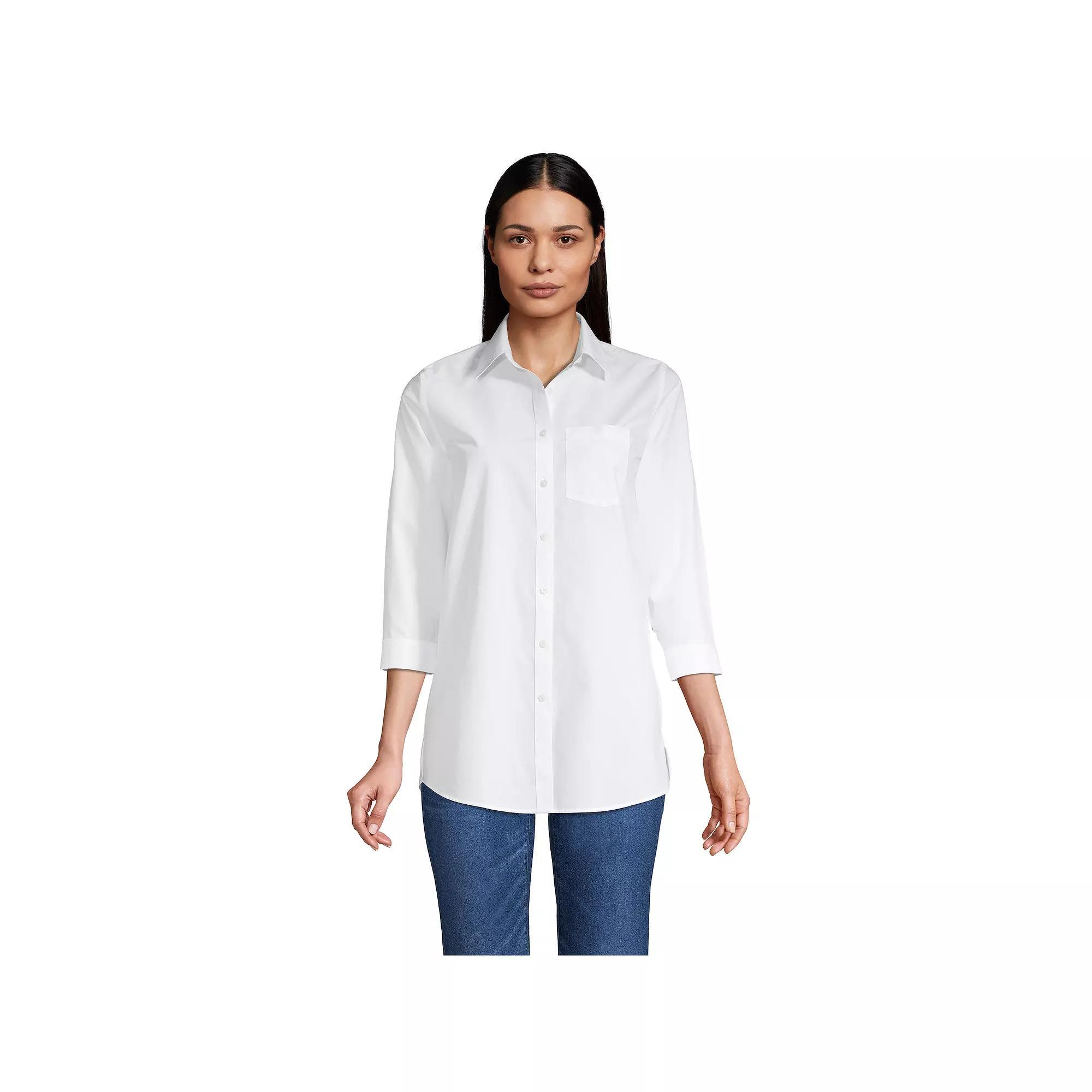 Womens Lands End No Iron Three Quarter Sleeve Tunic Product Image